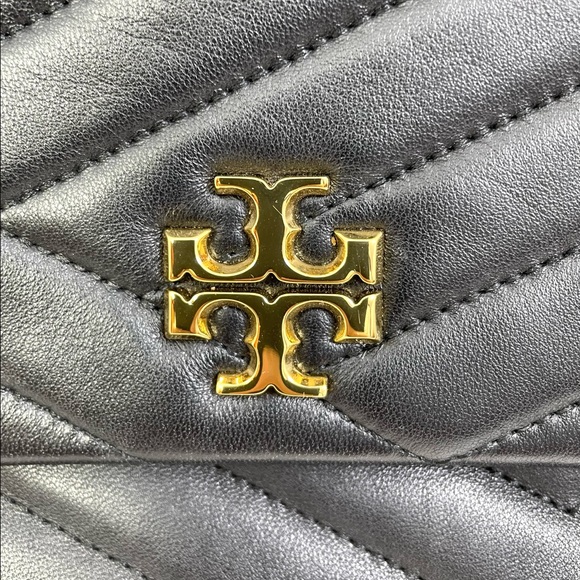 Tory Burch Kira Chevron CONVT SHLDR Bag. Excellent Condition New. Black/Gold. - Picture 9 of 14